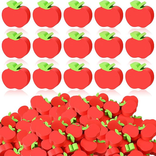 120pcs Mini Apple Erasers for Kids Bulk Classroom Welcome Back to School Gifts Classroom Counting Math Manipulatives Teacher Supplies Stationary Party Favors