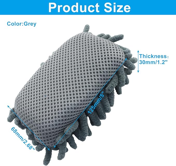 Biaungdo 5 Pack Washable Whiteboard Eraser, Microfiber Shag Dry Eraser for Classroom Teacher Supplies, Office, Home(Grey)