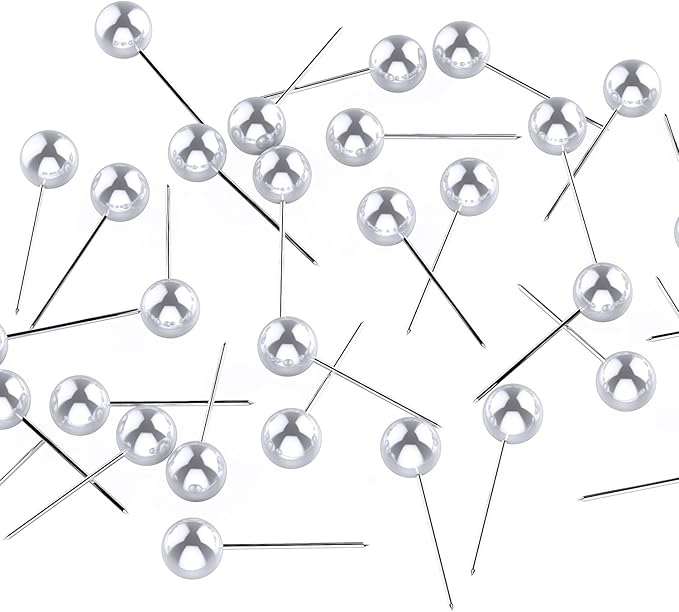 WILLBOND 500 Pack Map Push Pins Map Tacks Small Round Head Push Pins Thumb Tacks for Travel Picture Photo Bulletin Board Wall DIY Craft School Office Home(Silver,1/8 Inch)