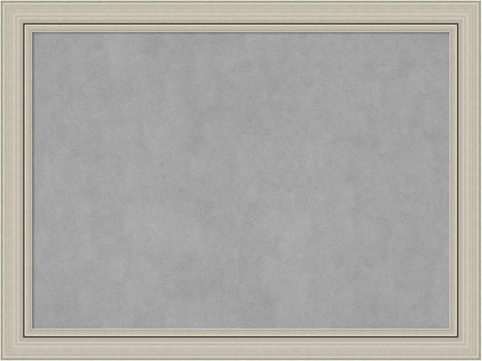 Amanti Art Silver Framed Magnetic Board 24x32 Medium Vision Board for use with Magnets, 100% Metal Sheet to Display Items as Office Decor or for Home Organization in mudroom, Kitchen or Kids Room