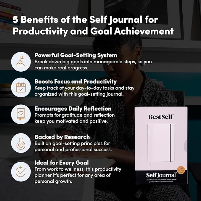 BestSelf 13-Week Self Journal & Goal Planner – Undated Daily ADHD-Friendly Journal for Men & Women | Productivity, Gratitude, Reflection & Habit Tracker | 2026 Life Organizer with Prompts, Forest Green