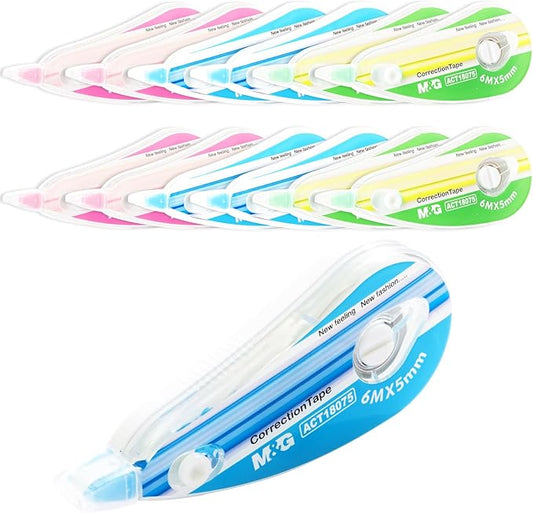 M&G 12 pack Correction Tape，19.7 feet correction tape, Easy to Use Applicator for Instant Corrections, Office Products