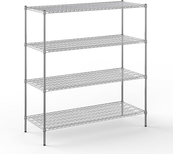 Regal Altair 24" Deep x 60" Wide x 64" Height Wire Shelving Kit | 4-Tier | NSF Commercial Storage Rack Unit