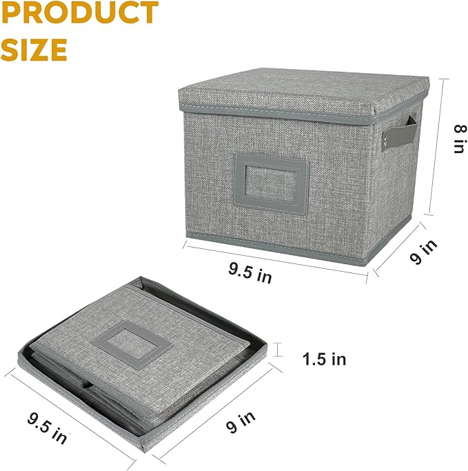 Greeting Card Organizer Box with 16 Dividers,Collapsible Greeting Card Storage Box with Handles Hold 150+ Cards,Greeting Card Holder for Greeting Cards,Sticker, Recipes, Photo, Envelope (Gray, 1 pcs)