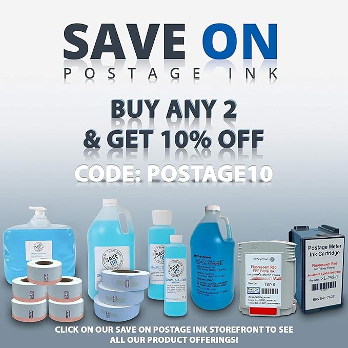 Save On Postage Ink Compatible PB 745-1 Direct Thermal Labels 4" X 6" Shipping Labels Compatible with PB J645, 1E03, 1E23 & 1E26 (4 Rolls)