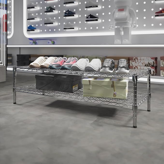 Regal Altair 18" Deep x 48" Wide x 14" Height Wire Shelving Kit | 2-Tier | NSF Commercial Storage Rack Unit