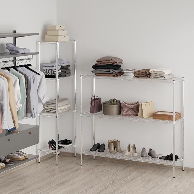 Regal Altair 18" Deep x 60" Wide x 54" Height Wire Shelving Kit | 3-Tier | NSF Commercial Storage Rack Unit