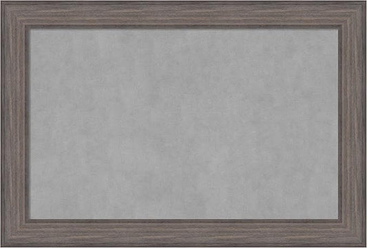 Amanti Art Grey Framed Magnetic Board 25x37 Large Vision Board for use with Magnets, 100% Metal Sheet to Display Items as Office Decor or for Home Organization in mudroom, Kitchen or Kids Room