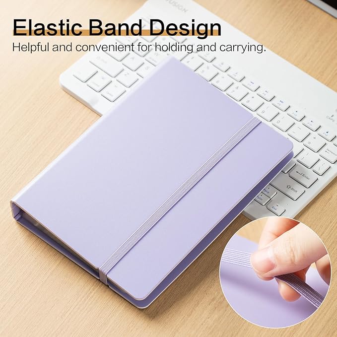 deli Business Card Holder, 180 Cards Book Portable Business Card Organizer for Men & Women, Professional Credit Cards Binder, Purple