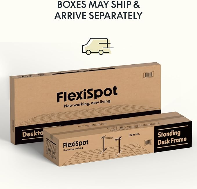 FLEXISPOT Bamboo Electric Standing Desk with Elegant Oval Legs, 60"x30" Height Adjustable Desk for Home Office & Living Spaces, Black Frame