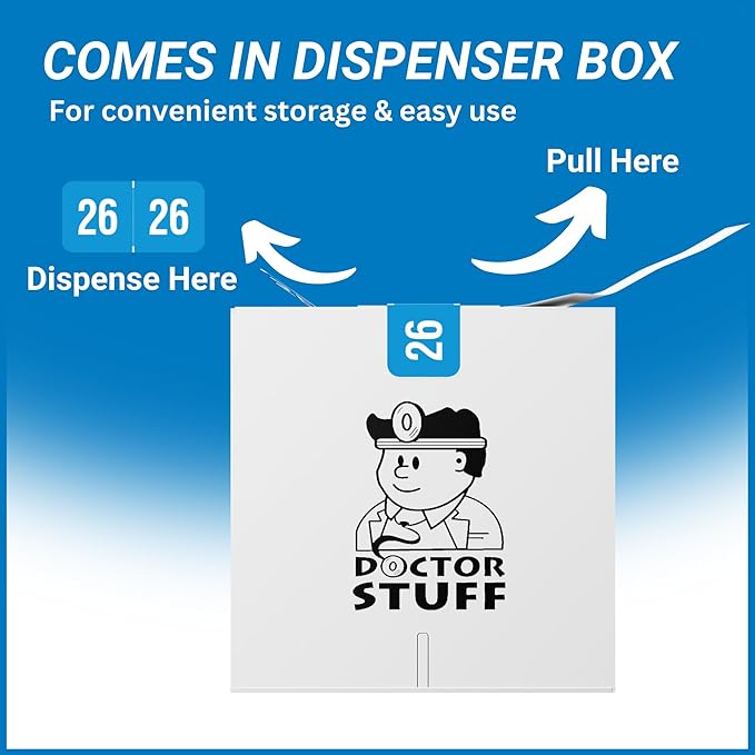 2026 Year Labels, Doctor Stuff 2026 Chart Stickers, Light Blue/White Color Coded, Reynolds & Reynolds Style, USA Made Year Stickers for End Tab File Folders, 500/Roll, 1 Roll, 3/4" x 1-1/2"