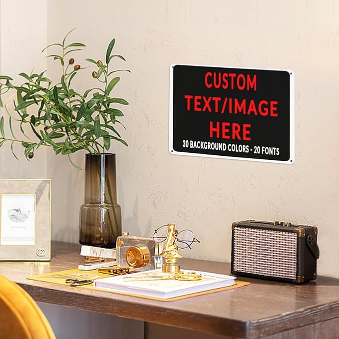 Custom Sign Personalized Custom Metal Sign, Customize For Office, Business, Workplace, Office, Home, Delivery Signs 12x17
