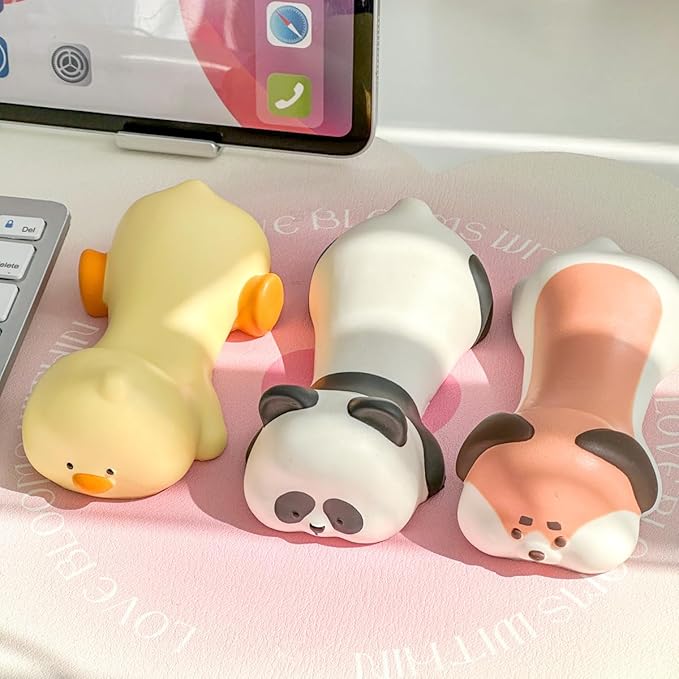 Cityhermit Upgrade Ergonomic Memory Foam Wrist Rest Support for Mouse Computer Arm Rest for Desk Cute Animals Wrist Pad Office Supplies Slow Rising PU Wrist Pad (Panda)