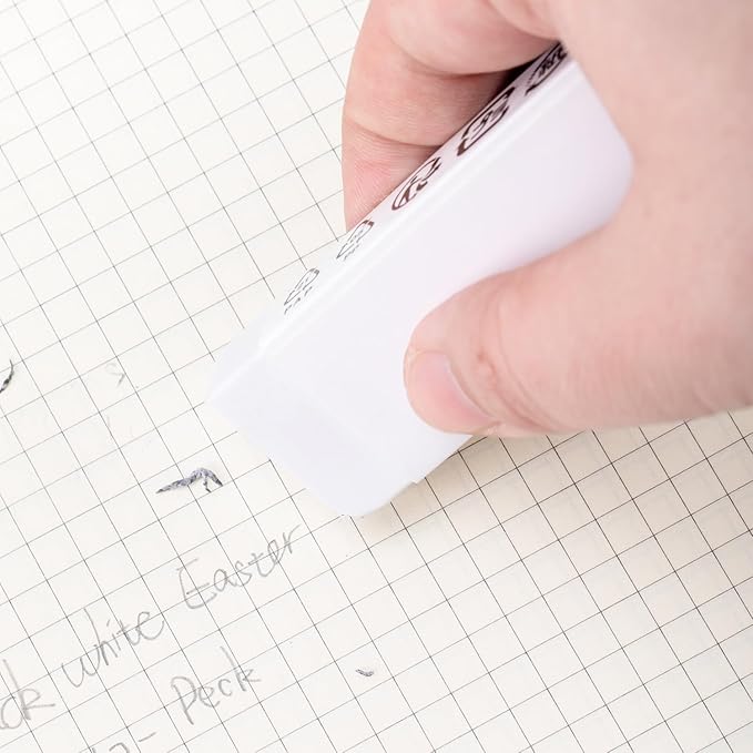 Amazon Basics Block White Eraser, 10 Count (Pack of 1)