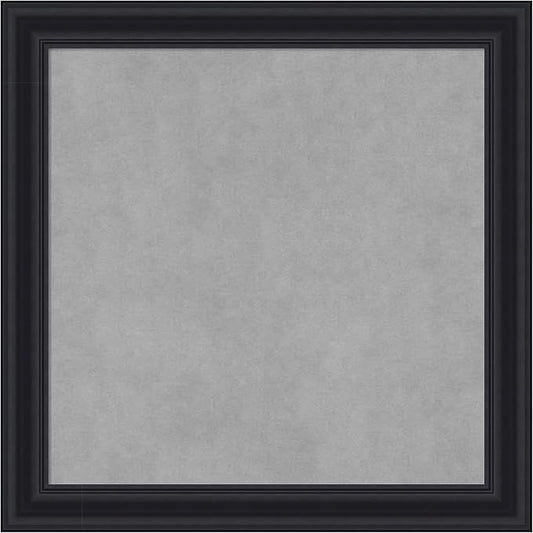 Amanti Art Black Framed Magnetic Board 24x24 Medium Vision Board for use with Magnets, 100% Metal Sheet to Display Items as Office Decor or for Home Organization in mudroom, Kitchen or Kids Room