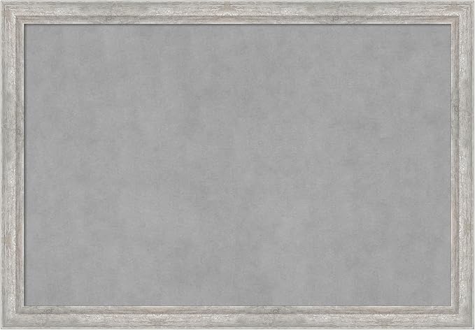 Amanti Art Silver Framed Magnetic Board 27x39 Large Vision Board for use with Magnets, 100% Metal Sheet to Display Items as Office Decor or for Home Organization in mudroom, Kitchen or Kids Room