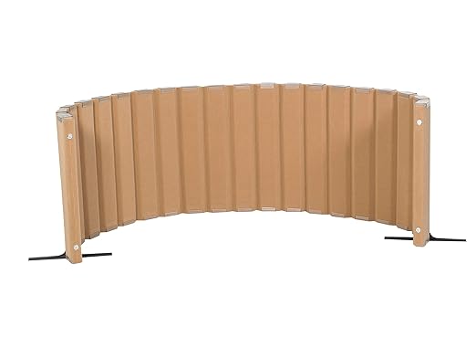 Children’s Factory 30" x 10' Quiet Divider With Sound Dampening Panels, Freestanding Room Divider Wall, Natural Tan