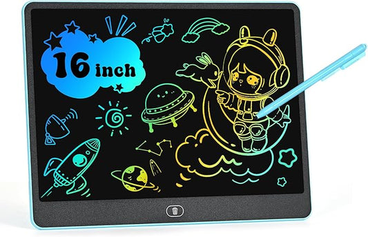 LCD Writing Tablet for Kids, 16 Inch Colorful Doodle Board Drawing Tablets, Toddler Educational Learning Toys for 3 4 5 6 7 8 Year Old Boys Girls Birthday Christmas Gift