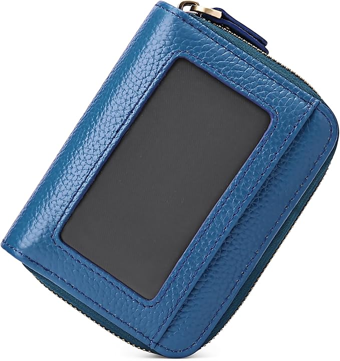 GOIACII Small Genuine Leather Wallet for Women, RFID Blocking Credit Card Holder Wallet