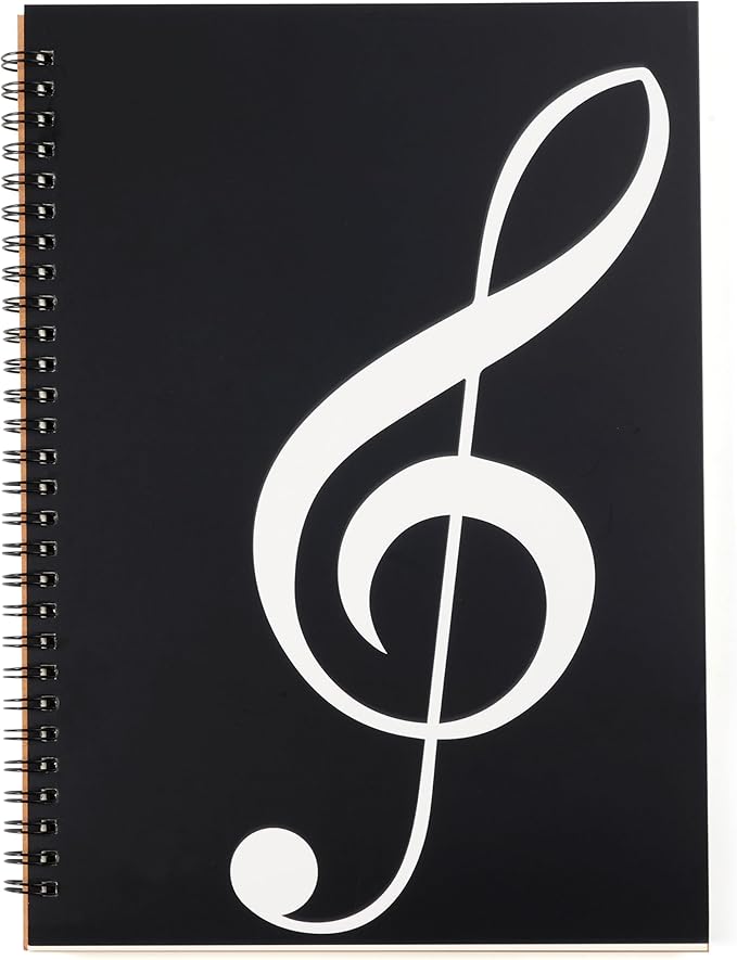 MoHern Blank Sheet Music Notebook, 160 Pages Composition Staff Paper Notebook, Manuscript Paper Notebook, 10 Staves (Music clef notebook)