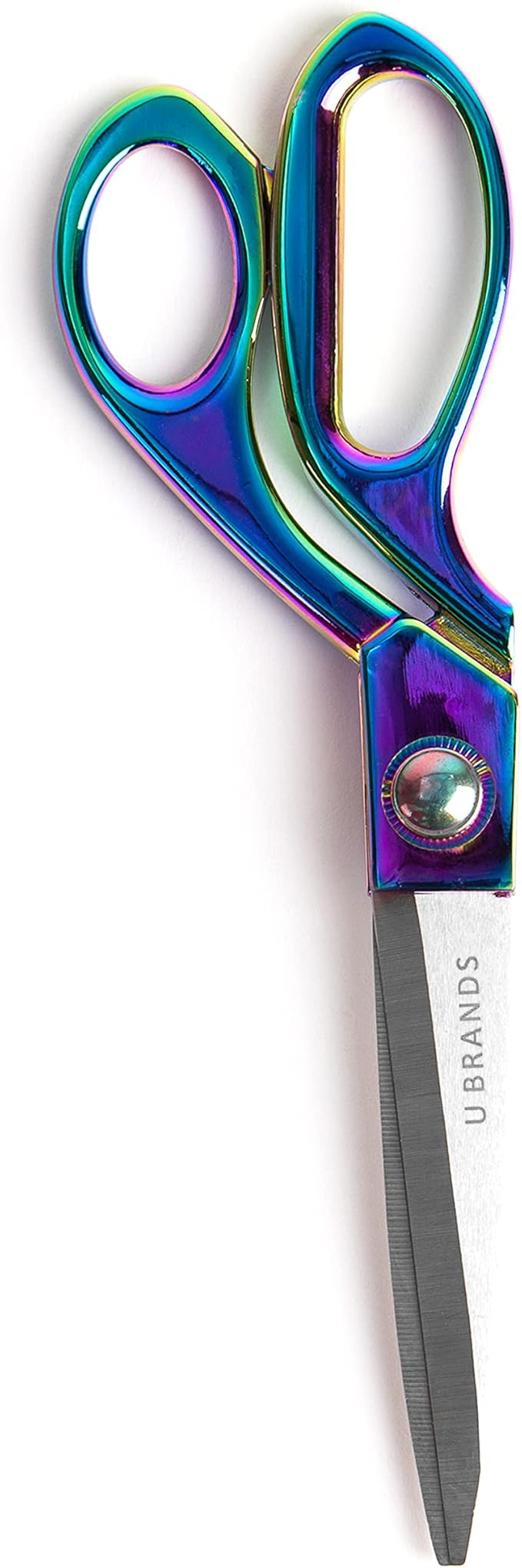 U Brands Iridescent Shear Scissors, Office Supplies, 8”, 1 Count