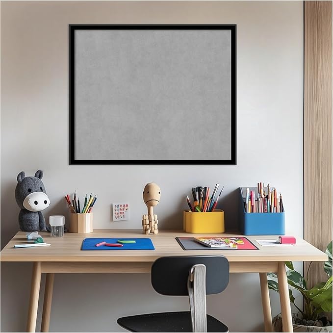 Amanti Art Black Framed Magnetic Board 21x25 Medium Vision Board for use with Magnets, 100% Metal Sheet to Display Items as Office Decor or for Home Organization in mudroom, Kitchen or Kids Room