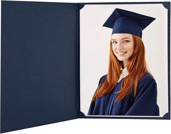 Certificate Holders, 25-Pack Certificate Covers for Letter Size 8.5 x 11 Inch Paper, Certificate Folders, Navy, 9 x 11.5 Inches