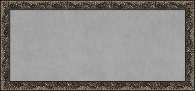 Amanti Art Black Framed Magnetic Board 25x53 Oversize Vision Board for use with Magnets, 100% Metal Sheet to Display Items as Office Decor or for Home Organization in mudroom, Kitchen or Kids Room