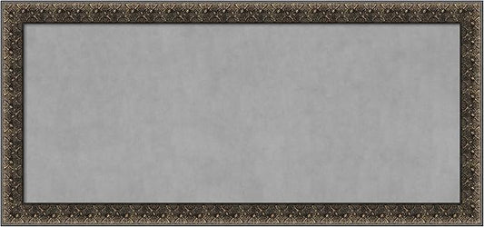 Amanti Art Black Framed Magnetic Board 25x53 Oversize Vision Board for use with Magnets, 100% Metal Sheet to Display Items as Office Decor or for Home Organization in mudroom, Kitchen or Kids Room