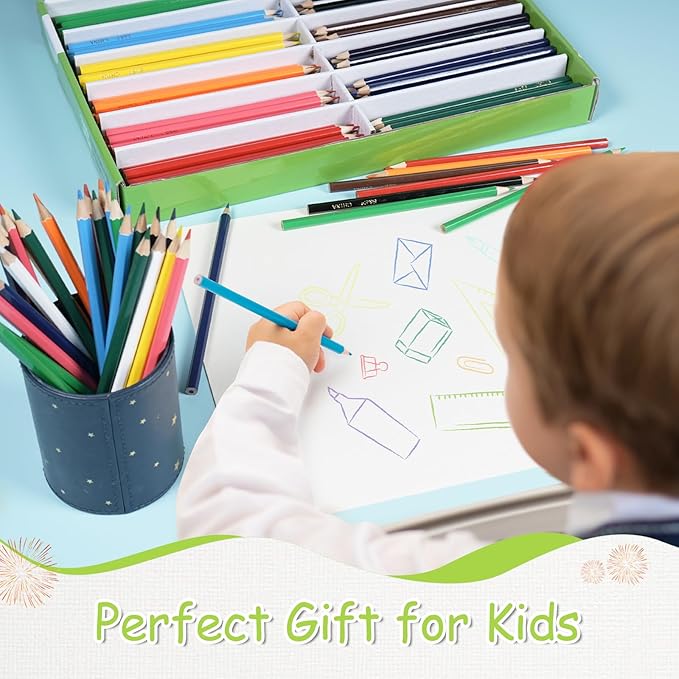 S & E TEACHER'S EDITION Colored Pencils 240Pcs,Coloring Pencils Set Drawing Pencils for Sketch, Woodcase Lead Pencils, Wooden Colored Pencils, Back to school Christmas Gifts