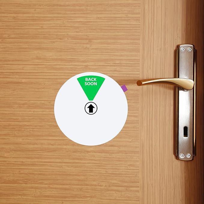 Office Door Sign,6 Inch,Do Not Disturb,Come in Welcome,Back Soon,in A Meeting,Out of Office,Working Remotely Symbol,Magnetic Door Sign for Workspace, Conference Room Any Room That Needs Privacy-White