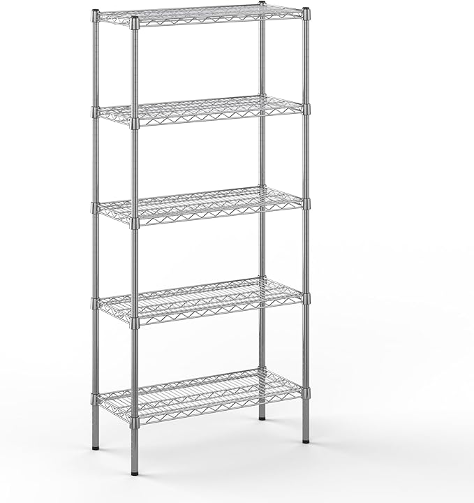 Regal Altair 14" Deep x 30" Wide x 64" Height Wire Shelving Kit | 5-Tier | NSF Commercial Storage Rack Unit