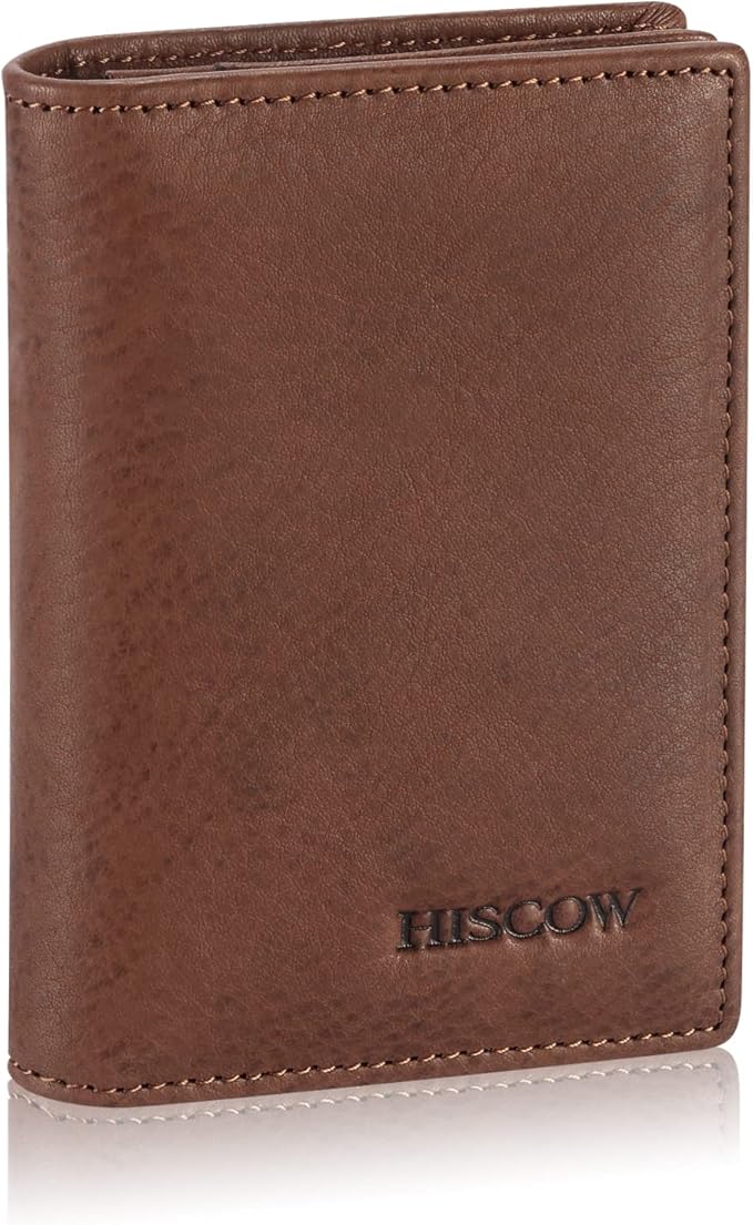 Leather Business Card Case Holder for Men & Women, Italian Calfskin