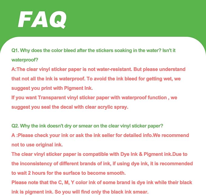 MECOLOUR Clear Sticker Paper for Inkjet Printer -95% Transparent 8.5x11 Inch Vivid Colors, Tear Resistant -50 Sheets