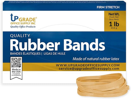 Upgrade Rubber Bands Size 64 (3-1/2 in x 1/4 in), 1 lb Box, USA