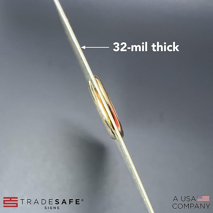 TRADESAFE Caution Out of Service Tags - 30 Yellow Caution Signs with 30 Cable Ties, Durable 32 mil Vinyl, Caution Tags for Equipment Repair or Service, Accident Prevention