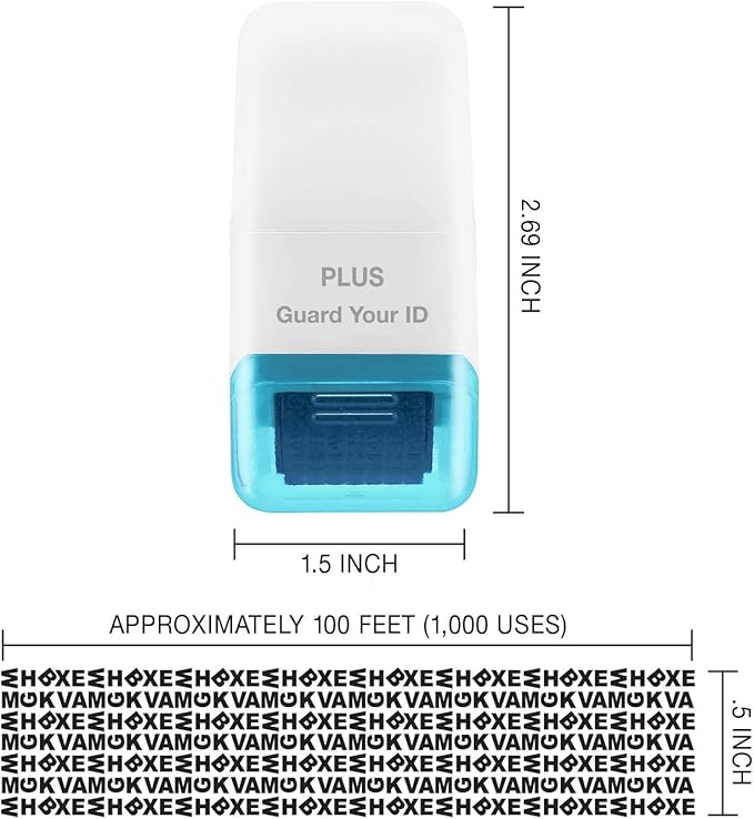 Guard Your ID Identity Protection Stamp Roller, White, IS-520CM