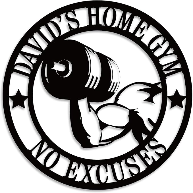 Personalized Home Gym Name Metal Sign, Custom Home Gym Decor，Custom Gym Metal Sign, Weightlifting Workout Room Wall Art ，Gym Wall Decor,Gym Gifts for Men