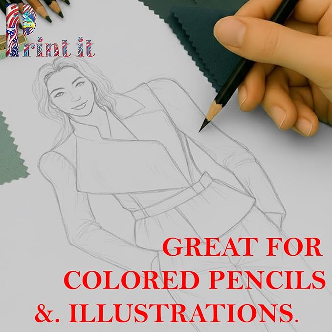 Print It - Vellum Bristol Colored Cardstock Cover Paper, 67 Lb, 8.5" X 11”, Heavyweight Colored Cardstock for Crafts, School, Invitations, And Office Use - Decoration Drawing 250/Case- Grey