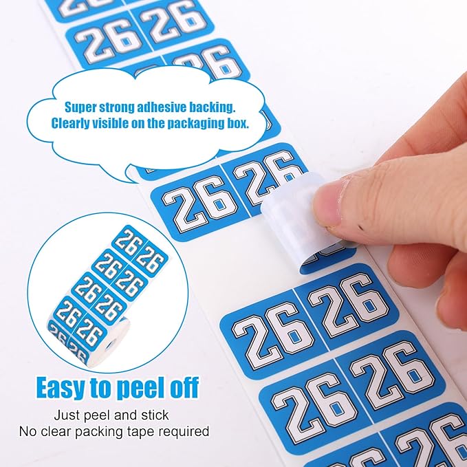 1000pcs 2026 Year Stickers, 3/4x1-1/2 Inch 26 Year Colored Self-Adhesive Stickers File Folder Labels Decals for Tab File Folders Office Supplies(Blue)