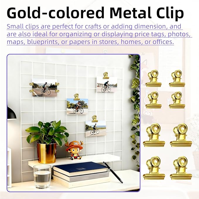 505 Pcs Push Pins Set 5 Style Thumb Tacks Decorative Push Pins Gold Metal Thumb Tacks for Cork Board Map Office Accessories with Metal Binder Paper Clips