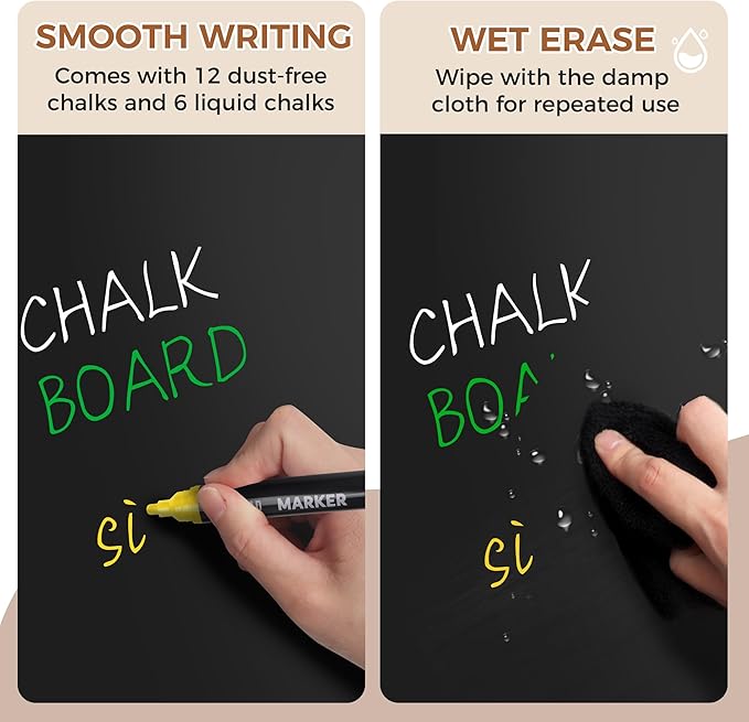 SELEAD 100% Real Wood Frame Small Magnetic Chalkboard Sign with Stand - 5 Pack 10x12 Inch Tabletop/Hanging Decorative Chalk Board, Message Menu Board for Business, Wedding, Event