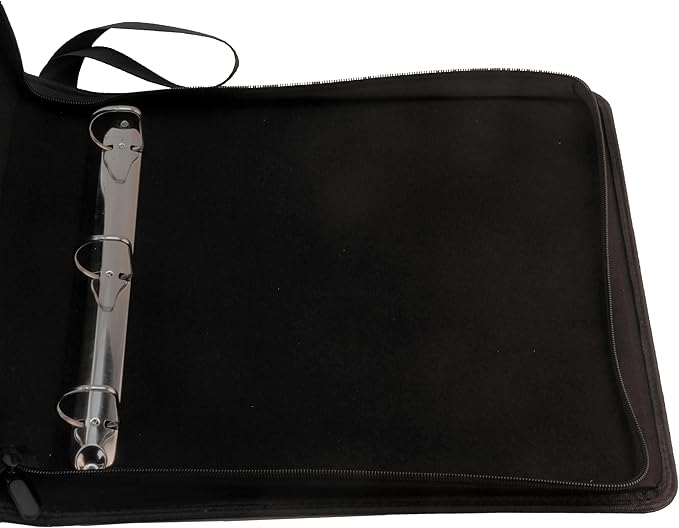 Ursae Minoris 3 D-Ring Large Format Zipper Binder for Up to 600 Sports/Trading Cards - Dark Gray