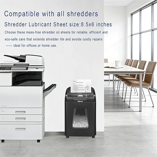 24PACK Paper Shredder Lubricant Sheets Shredder Oil Sheet for Shredder Blades