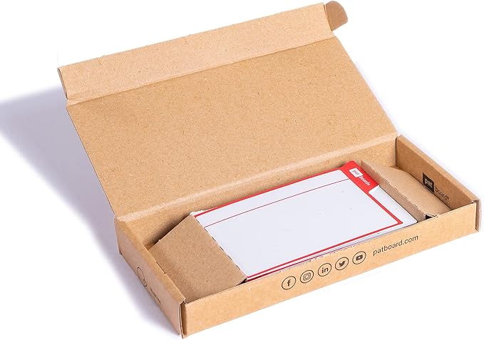 PATboard Scrum Board and Kanban Board - 16 Task Cards Medium - with nanocups® for Glass - Red