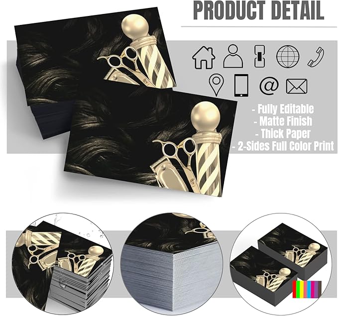 Custom Business Cards Double-Sided Personalized Stationery | Professional 300GSM Matte Paper for Small Business | 3.5x2 Inch