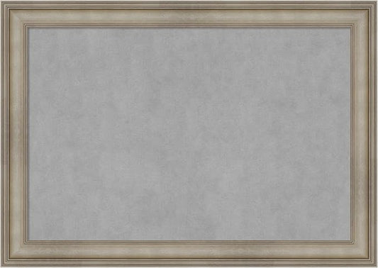 Amanti Art Silver Framed Magnetic Board 29x41 Large Vision Board for use with Magnets, 100% Metal Sheet to Display Items as Office Decor or for Home Organization in mudroom, Kitchen or Kids Room