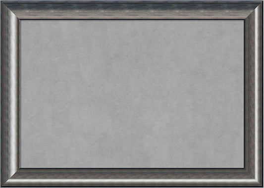 Amanti Art Silver Framed Magnetic Board 30x42 Large Vision Board for use with Magnets, 100% Metal Sheet to Display Items as Office Decor or for Home Organization in mudroom, Kitchen or Kids Room