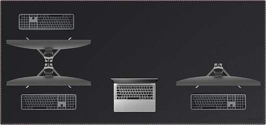 ZORESYN Office Desk Pad 74.8x35.4inch, Large Mouse pad Desk Mat, Waterproof PU Leather Desk Blotter Protector Desk Accessories with Non Slip Base for Home Office (Black)