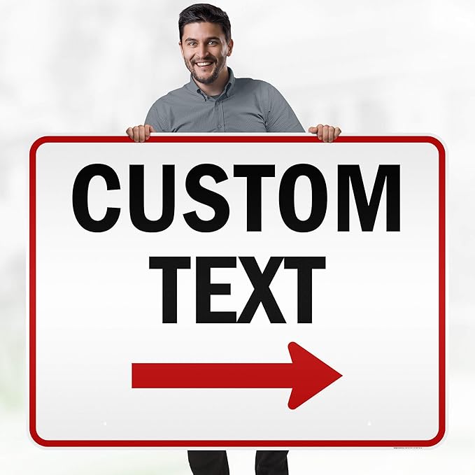 Custom Arrow and Directional Sign by My Sign Center - 36x48 Inches, Right Arrow, Reflective, Rust Free DiBound, Fade Resistant, Made in USA